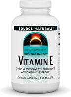 Source Naturals Vitamin E, 400 iu Fat-Soluble Antioxidant - 250 Tablets