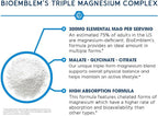 BioEmblem Triple Magnesium Complex | 300mg Magnesium Glycinate, Malate & Citrate | High Absorption Chelated Formula | Vegan, Non-GMO, Gluten-Free | 90 Capsules