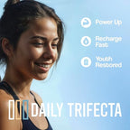 DAILY TRIFECTA 3-in-1 Collagen, Creatine & Electrolyte Stick Packs | Type I Collagen, Creatine Monohydrate, Zero Sugar | 30 Natural Single-Serve Packets | Strength, Hydration & Recovery (Grape)