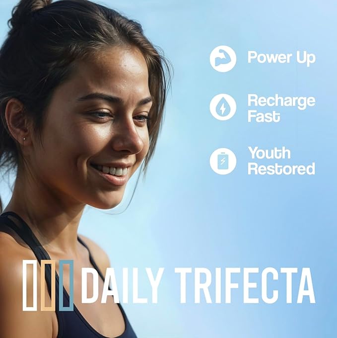DAILY TRIFECTA 3-in-1 Collagen, Creatine & Electrolyte Stick Packs | Type I Collagen, Creatine Monohydrate, Zero Sugar | 30 Natural Single-Serve Packets | Strength, Hydration & Recovery (Grape)