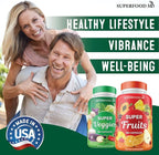 Superfood Fruit and Veggie Supplement - Fruit and Veggie Capsules 100% Whole Super Fruits and Super Vegetables Supplements & Vitamins, with Beta Carotene (720 Count (Pack of 4))