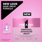 One A Day Prenatal Advanced- Prenatal Vitamins with Folic Acid, Choline, DHA & Iron, Pregnancy Vitamins for Women to Support Baby’s Development, 60+60 Ct (120 Total Set) (Packaging May Vary)