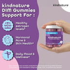 kindnature DIM Gummies 100mg – Hormone Balance Support for Women – Diindolylmethane Supplement for Estrogen Metabolism, Menopause & Skin Wellness – Vegan, Non-GMO, Gluten-Free – 60 Gummies