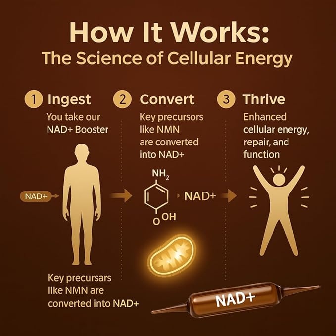 NAD Advanced Cellular Renewal - 1200mg NAD Supplement for Skin Aging Support Energy & Focus - 10 Vials (1)