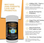 Intelligent Labs Kids/Children Probiotics 6 Billion CFU with Prebiotics, PHGG & FOS, Once-Daily Chewable, Great Taste, 10x Effectiveness, 60-Day Supply, Third-Party Verified