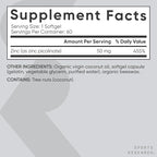 Sports Research Zinc Picolinate 50mg with Organic Coconut Oil | Highly Absorbable Zinc Supplement for Healthy Immune Function - Non-GMO Verified, Gluten & Soy Free (60 Liquid Softgels)