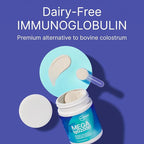 Microbiome Labs Mega IgG2000 Gut Health Powder for Women, Men & Kids 2+ - IgG Immunoglobulin Supplement for Digestive Health Support - Dairy-Free Bovine Colostrum Supplement Alternative (2.1 Ounces)