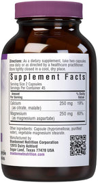 Bluebonnet Calcium Magnesium 1:1 Ratio Vegetarian Capsules, 90 Count