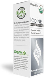 Organixx Iodine Supplement, Organic Nascent Liquid Drops, Pure Iodine Concentrate for Men and Women, Gluten Free, Vegan, Non GMO, American Made, 15 ML, 60 Servings