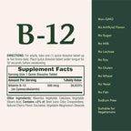 Nature's Bounty Vitamin B-12 500 mcg, 100 ea (Pack of 4)
