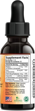 B-12 Vitamin Energy Drops (Methylcobalamin) Extra Strength Super B Complex - Sublingual B12 Liquid for Immune Support, Heart Health & Cellular Energy Support, Raspberry Flavored - 2 Fl Oz