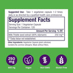Paradise Herbs Milk Thistle, Active Whole Spectrum Extract, Super Potent, Ultra Pure, Vegan, Non GMO, Gluten Free, 120 Vegetarian Capsules (Pack of 2)