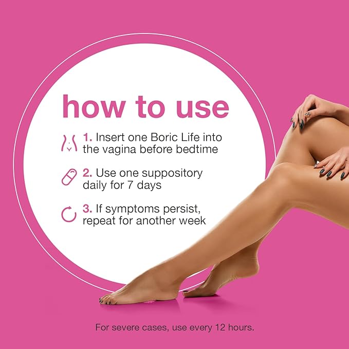 NutraBlast Boric Acid Suppositories - 100% Pure Made in USA - Boric Life Intimate Health Support (14 Count)