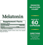 Nature's Bounty Melatonin, Promotes Relaxation and Sleep Health, 10mg, Capsules, 60 Ct (Pack of 4)