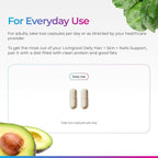 Livingood Daily Hair, Skin & Nails Supplement, 14-in-1 Formula with Biotin, Collagen, Keratin, Bamboo, Selenium, Folate, B12, Zinc and More, Beauty Supplement for Women & Men, Gluten Free, 60 Capsules