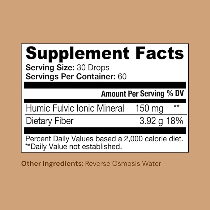 Ameo Life Humic & Fulvic Mineral Drops – Ionic Trace Minerals for Immune, Digestive & Cognitive Support – 65+ Essential Minerals from Organic Soil – Gentle Cleansing – 4 fl oz