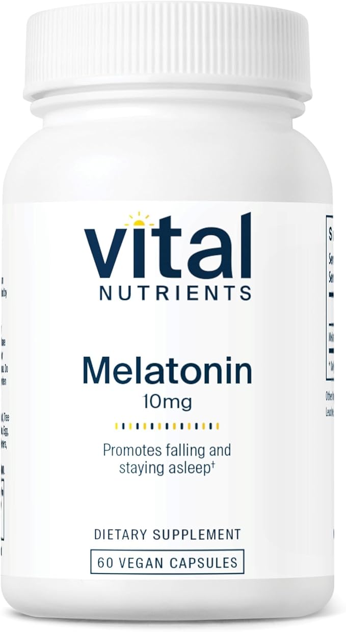 Vital Nutrients Melatonin 10mg - Vegan - Sleep Supplement to Support the Body's Natural Sleep Cycle* - Gluten, Dairy, Soy Free - 60 Capsules