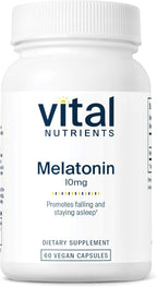 Vital Nutrients Melatonin 10mg - Vegan - Sleep Supplement to Support the Body's Natural Sleep Cycle* - Gluten, Dairy, Soy Free - 60 Capsules