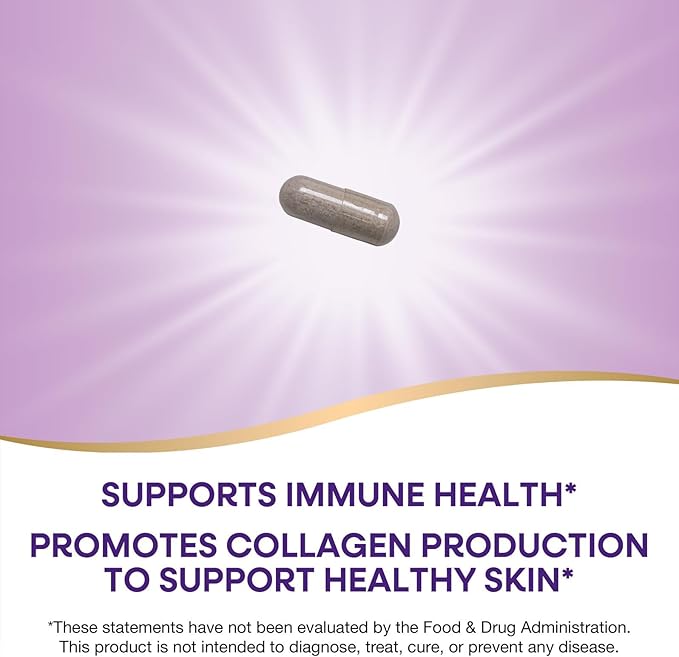 Nature's Way Extra Strength(1) Vitamin C with Rose Hips, Supports Immune Health*, Collagen Production*, High Potency Vitamin C, 250 Capsules (Packaging May Vary)