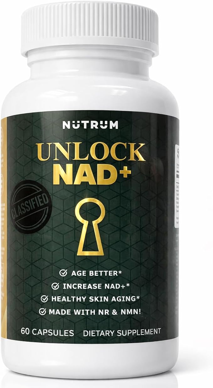 Unlock NAD+ Triple-Pathway NAD+ Support Supplement with NMN + NR | Science Backed, Third Party Tested, Non-GMO, Made in USA