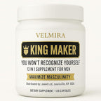 Velmira® King Maker Supplement for Men & Women 13-in-1.Sugar-Free.Energy Support.Muscle Recovery.Health Support- Zinc-Tongkat Ali-Maca-Magnesium-Vitamin D3.Supplement.120 Capsules-(1) kin.Pack of 1