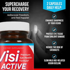 Vision Support Supplement - Eye Health Formula with L-Tartrate, Resveratrol, Blueberry Extract, Vitamins A, C, D & 11 Ingredients for Vision Support - 60 Capsules/Bottle - 1 Pack