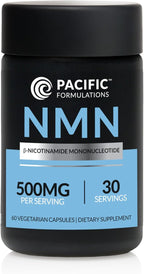 NMN Supplement 500mg per Serving, Nicotinamide Mononucleotide Helps Support Aging, Wellness, and NAD Levels, High Potency, 60 Vegetarian Capsules, 30 Servings