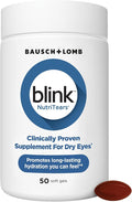 Blink NutriTears Clinically Proven Supplement for Dry Eyes, Eye Care with Lutein & Zeaxanthin and Vitamin D to Hydrate Eyes from Within for Long-Lasting Relief, 50 Softgels