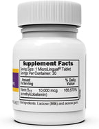 Superior Source No Shot Methylcobalamin B-12 10000 mcg - Vitamin B-12 to Support Energy Production, Brain Health & Overall Wellness - Sublingual Tablets for Quick Absorption - 30 Dissolving Tablets