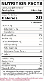 Cherie Sweet Heart USDA Organic Beets Superfood Powder, 3-in-1 Nitric Oxide, Support Healthy Blood Pressure and Blood Circulation, 454g, 16 oz Pouch