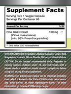 Amazing Formulas Pine Bark Extract 100 Mg | Vegetarian Capsules Supplement | Non-GMO | Gluten-Free | Non-GMO | Gluten-Free | 1 Pack | 60 Count