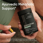 Sports Research Berberine Supplement with Coconut Oil - Herbal & Ayurvedic Metabolic Health Support - Berberine 500mg, 90 Softgels - Gluten-Free, Non-GMO Berberine Powder
