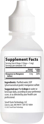 Taste N' Score Manganese Liquid Ionic Mineral Supplement; 100% Pure; 6 mg; 118 Servings