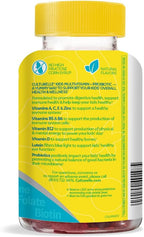 Culturelle Kids Multivitamin + Probiotic for Kids (Ages 2+), Peach-Orange & Mixed Berry Flavor - Digestive Health & Immune Support Gummies with Lutein to Support Eye Health, 60 Count (Pack of 2)