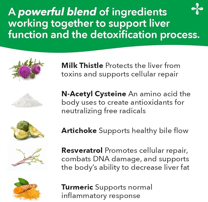 LifeSeasons Puri-T - Liver Cleanse & Detox Support Supplement - Resveratrol, N-Acetyl Cysteine, Milk Thistle, Artichoke & Turmeric - Supports Tissue Regeneration & Healthy Bile Flow - 60 Capsules