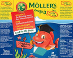 Moller’s ® | Omega 3 Capsules for Children | Natural Fish Oil Omega 3 Fish Oil for Kids | with DHA and EPA, No Gluten, Lactose or Added Sugar & Easy to Chew | Strawberry Flavor | 8 Pack - 288 Capsules