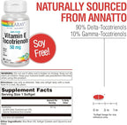 SOLARAY Vitamin E Tocotrienols 50mg | Healthy Brain Function Support | Soy Free | 50ct