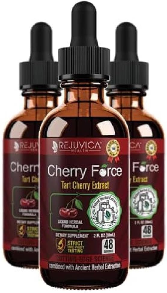 Cherry Force - Advanced Tart Cherry Extract - Real Tart Cherries - Rich in Phytonutrients - Liquid Extract for Better Absorption