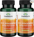Swanson D-Limonene - Orange Peel Extract Supplement Promoting Cellular Health - High Potency Formula Supporting Health Defense - (60 Capsules, 250mg Each) (2 Pack)