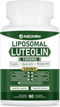 1000MG Liposomal Luteolin, Maximum Absorption, Potent Luteolin Supplement 60 Capsules