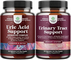 Bundle of Green Coffee Bean Extract for Uric Acid Cleanse & Detox with Turmeric, Tart Cherry & Celery Seed and D Mannose for Urinary Tract Health - High Potency D-Mannose with Cranberry Juice Powder