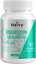 Heivy Kids Calming Supplement, Contains Magnesium Glycinate & Vitamin B6, Support Calm & Relax, Calm Mind and Body, Berry Flavor for Age 4+ (60 Servings), Vegan, Gluten-Free, Made in USA