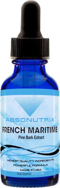 Absonutrix French Maritime Pine Bark Extract 590 mg, 4 Fl Oz Drops - 200 Servings, Bioavailability, Easy-to-Consume, Cruelty-Free, Vegetarian, Third-Party Tested, Non-GMO, Made in USA