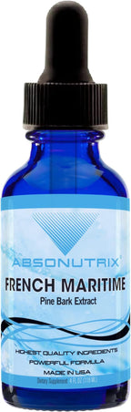 Absonutrix French Maritime Pine Bark Extract 590 mg, 4 Fl Oz Drops - 200 Servings, Bioavailability, Easy-to-Consume, Cruelty-Free, Vegetarian, Third-Party Tested, Non-GMO, Made in USA