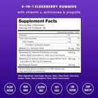 NutraChamps Elderberry Gummies, Sambucus Elderberry Gummies for Adults & Kids, Vitamin C, Propolis & Echinacea, Max Strength Immune Support Gummies, Natural Berry Flavor, 120 Gummies (Pack of 2)