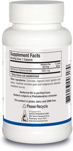 BIOTICS RESEARCH Berberine HCl, Botanical Berberine Supplement 500mg Per Serving - Supports Heart Health, Immune System, Healthy GI, Healthy Cholesterol, Gluten Free - 90 Capsules