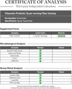 Vitamatic Prebiotic Fiber Gummies for Adults – 7g Fiber per Serving – 60 Pectin-Based Gummies Extra Strength, Zero Sugar Added – Supports Digestive Health & Regularity – Non-GMO, Vegan, Gluten-Free