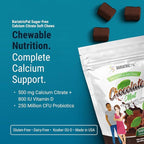 BariatricPal Sugar-Free Calcium Citrate Soft Chews | 500mg with Vitamin D & Probiotics | Chocolate Mint | 90 Count (1 Month Supply)