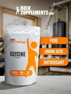 BulkSupplements.com Glycine Powder - Glycine Supplements, Amino Acid Supplement - Unflavored & Gluten Free, 3g per Serving, 100g (3.5 oz) (Pack of 1)