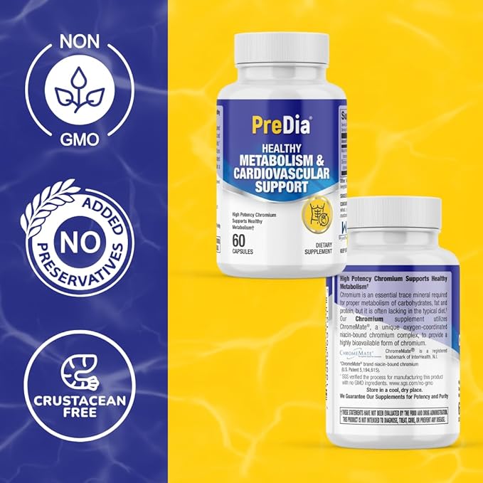 PreDia - Healthy Metabolism & Cardiovascular Support Health - (Chromium 200mcg)